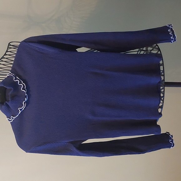 J. Crew Tops - "J.Crew" size L, dark blue turtle neck